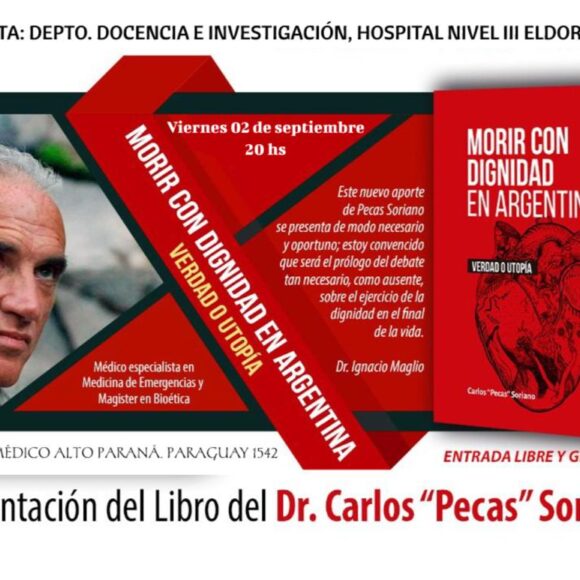 Carlos Soriano presenta su libro “Morir con dignidad en la Argentina”